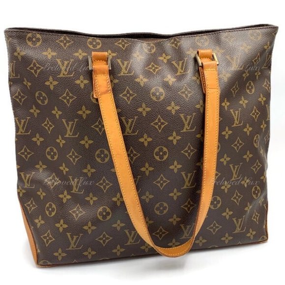 Authentic LOUIS VUITTON Monogram Cabas Mezzo Tote Shoulder Bag - Picture 2 of 16
